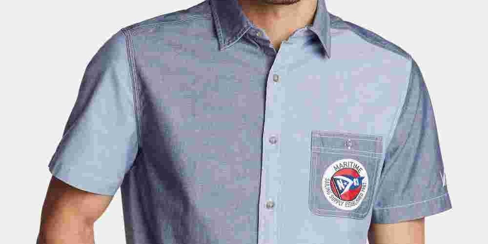 Nautica Men's Sail Classic Fit Colorblocked Logo  Shirt Blue Size XX-Large