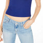 Guess Women's Jayla Off The Shoulder Top Blue Size Medium