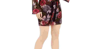 Guess Women's Maiya Floral Print Dress Grey Size Small