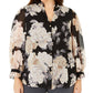 Calvin Klein Women's Ruffle Trim Blouse Charcoal Size 3X