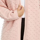 Calvin Klein Women's Plus Popcorn Cardigan Sweater Pink Size 2X