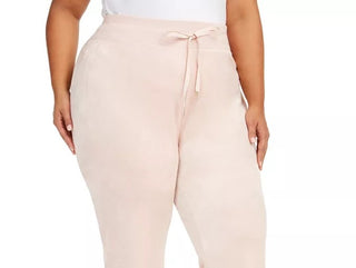 Calvin Klein Women's Plus Size Velour Wide-Leg Pants Pink Size 3X