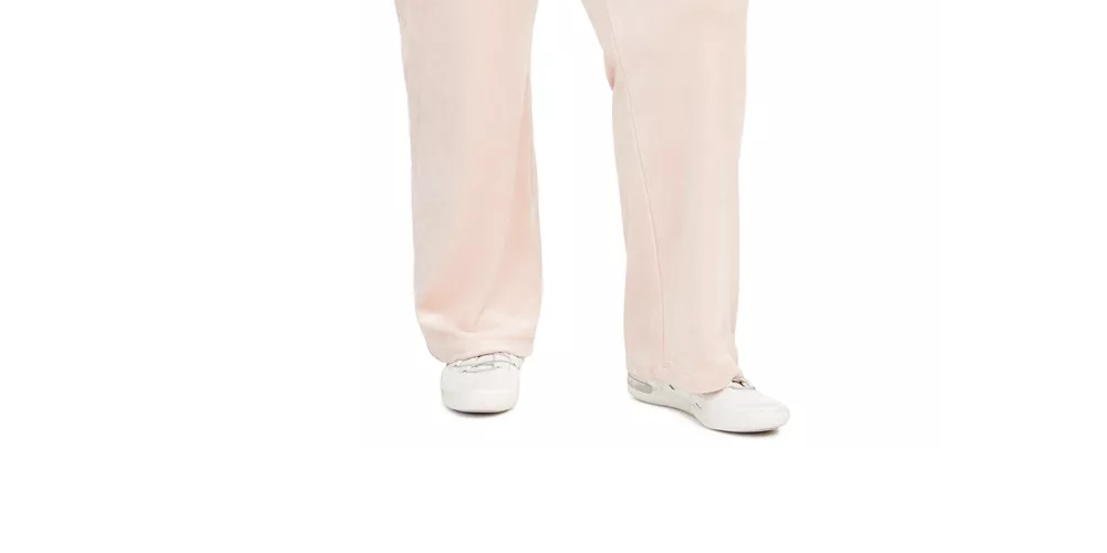 Calvin Klein Women's Plus Size Velour Wide-Leg Pants Pink Size 3X
