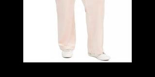 Calvin Klein Women's Plus Size Velour Wide-Leg Pants Pink Size 3X