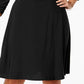 NY Collection Women's Plus Ruched A Line Dress Black Size 2X