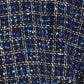 Calvin Klein Women's Blue Frayed Plaid Suit Wear To Work Jacket Blue Size 18W