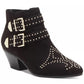 INC International Concepts Iliana Studded Western Ankle Booties  Women's Shoes Black Size 7 M