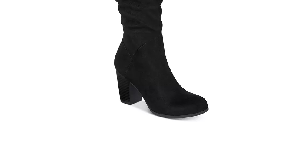 Material Girl Women's Myah Tall Dress Boots Black Size 8 M