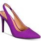 Material Girl Women's Darcie 2 Pointed Toe Special Occasion Slide Sandals Purple Size 7 M