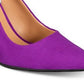 Material Girl Women's Darcie 2 Pointed Toe Special Occasion Slide Sandals Purple Size 7 M