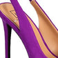 Material Girl Women's Darcie 2 Pointed Toe Special Occasion Slide Sandals Purple Size 7 M
