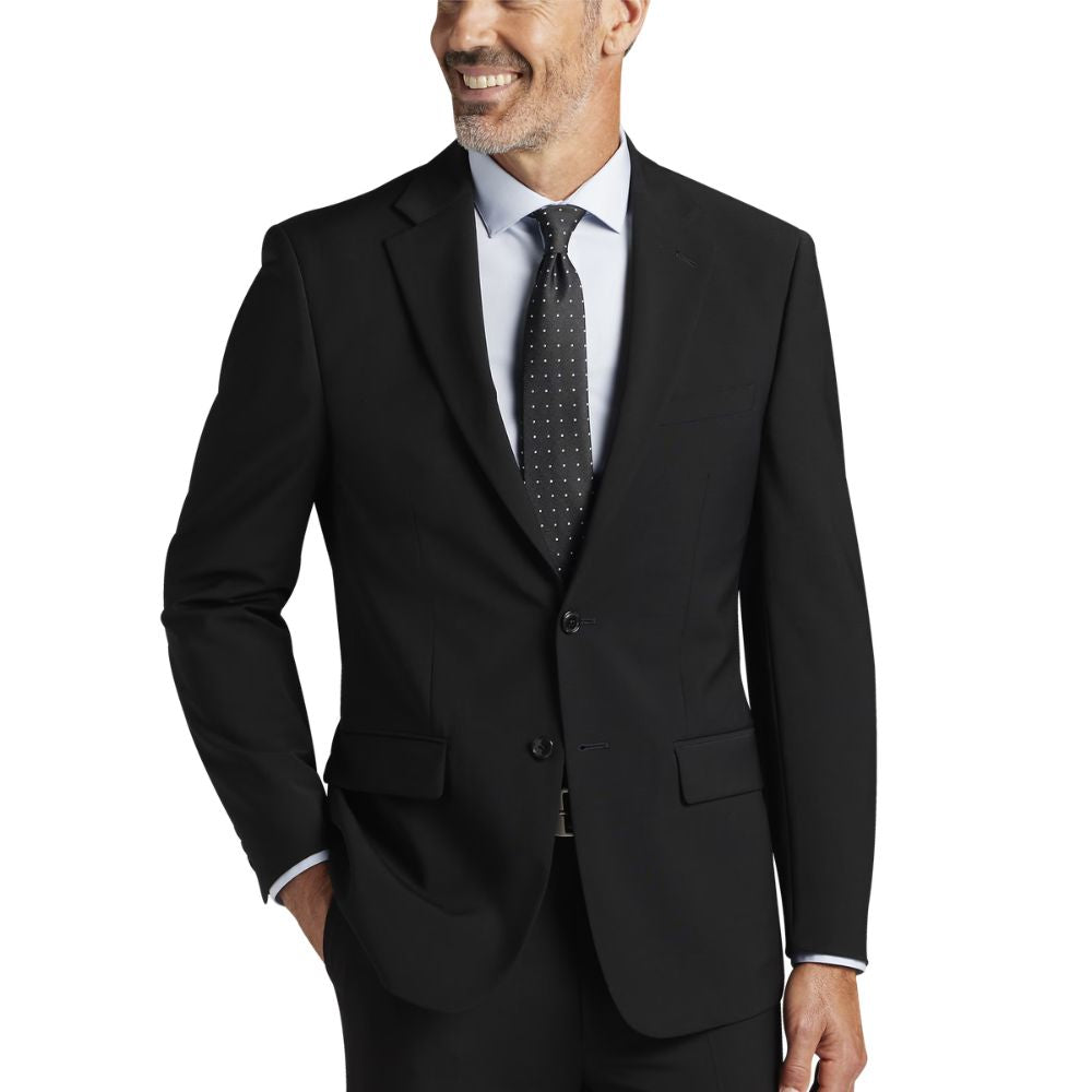 Calvin Klein Slim Fit Wool Blend Suit Jacket Black