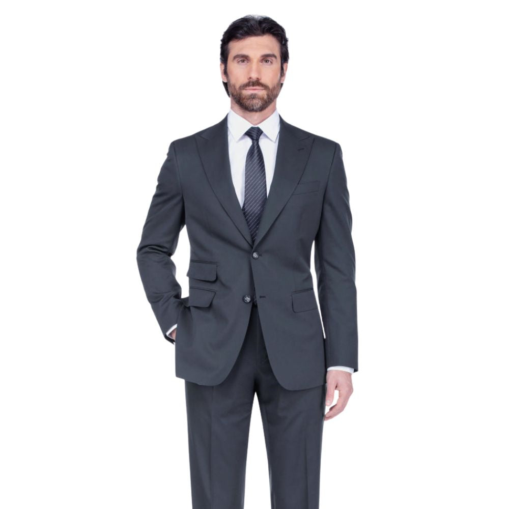 English Laundry Men's Wool & Cashmere Suit - Charcoal