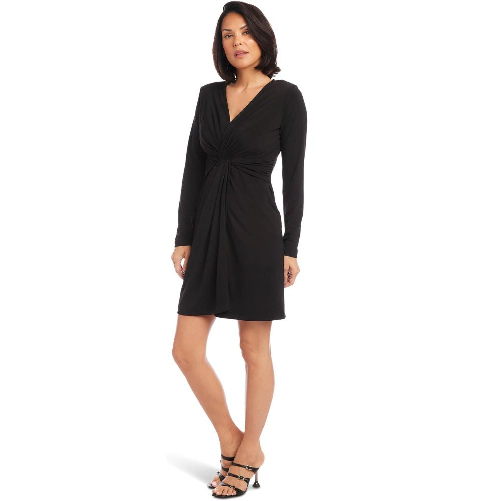 Karen Kane Twist Front Dress Black