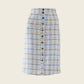 Luxe Plaid Tweed Pencil Skirt – Women’s Chic Tweed Skirt