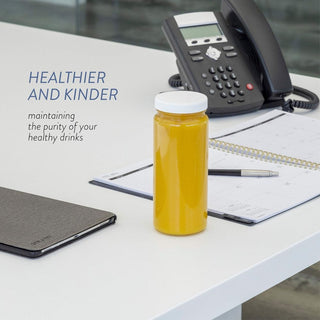 Travel Glass Drinking Bottle Mason Jar 16 Ounce [6-Pack]