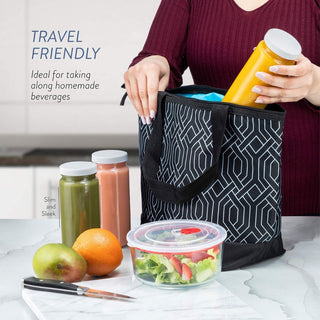 Travel Glass Drinking Bottle Mason Jar 16 Ounce [6-Pack]