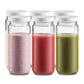 Travel Glass Drinking Bottle Mason Jar 16 Ounce [6-Pack]