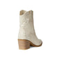 MIA "Calico" Embroidered Faux Leather Booties Ivory