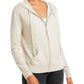 Aqua Cashmere Full Zip Hoodie White Size M