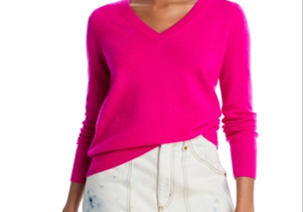 Aqua Cashmere V-Neck Cashmere Sweater