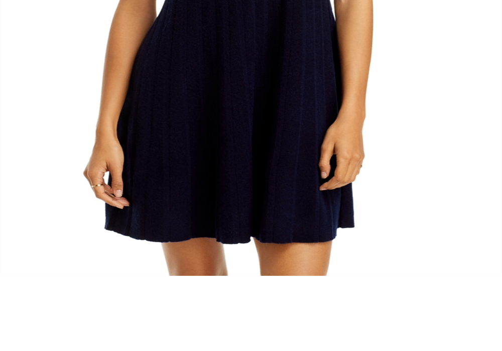 C by Bloomingdale's Cashmere Short Cashmere Dress Navy