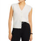 C by Bloomingdale's Cashmere Buttoned Vest Ivory