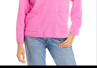 C by Bloomingdale's Cashmere Baja V Neck Sweater Pink Size XL