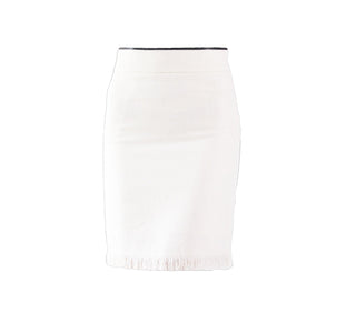 Luxe White Mini Tweed Skirt – Women’s Chic Mini Skirt