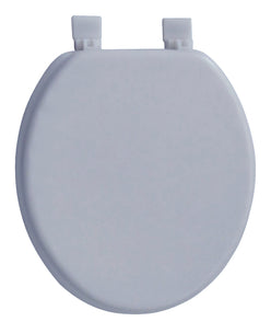 J&V Textiles Soft Round Toilet Seat With Easy Clean & Change Hinge, Padded