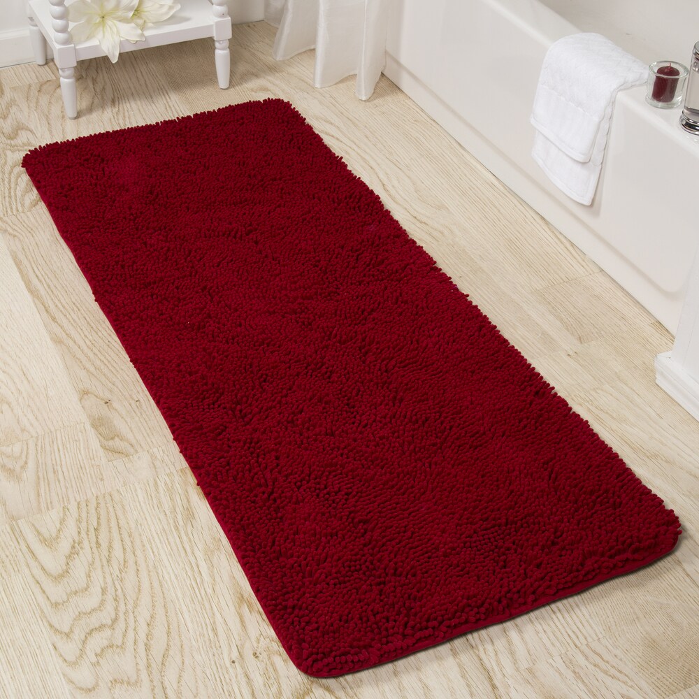 58x24Inch Bathroom Runner with NonSlip Backing  Absorbent HighPile Chenille Memory Foam Bathroom Rug by Windsor Home