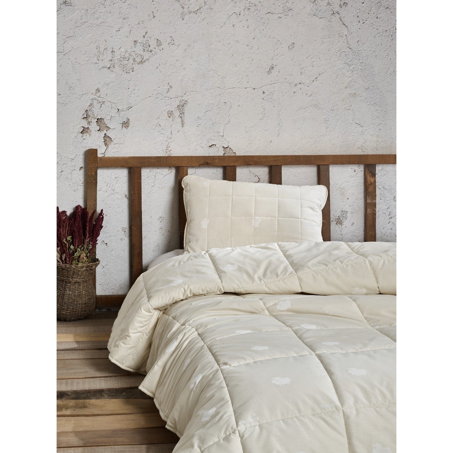 Wool Filled Comforter Duvet Hypoallergenic 100 Cotton Off White