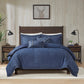 Woolrich Perry Blue Oversized Overfilled Denim Comforter Set