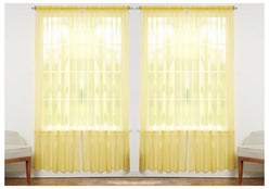 J&V TEXTILES 4-Pack Value: Solid Sheer Window Curtain Panels