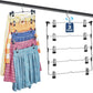 5-Tier Skirt Hangers with Clips - 3 Pack