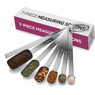 Premium Stainless Steel Measuring Spoons - 7-Piece Set