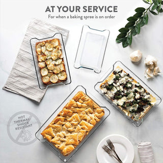 4-Piece Rectangular Glass Casserole Dish Set