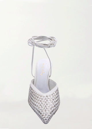 Che By Chelsey - Women's Axelle Studded Wrap Up Heel Sandal