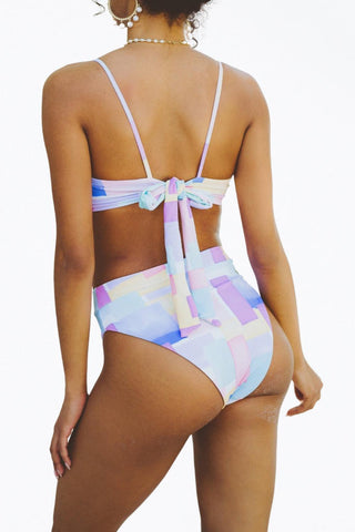 Soah - DOVE RETRO RIBBED HIGH-LEG BIKINI BOTTOM