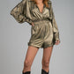 Elan - Gold Long Sleeve Romper