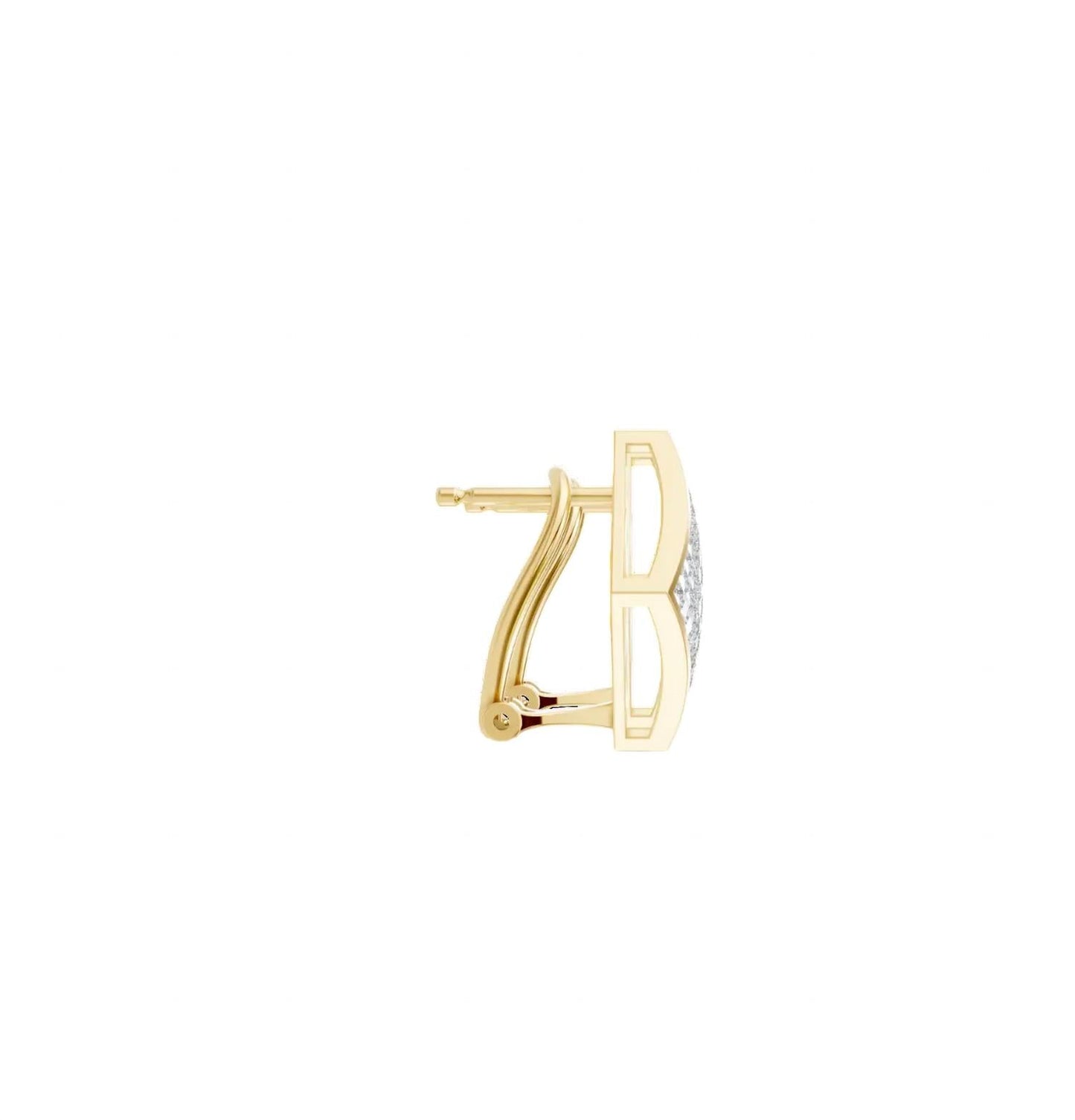 Aamiaa - Stan-e-2.28-162-14yg Princess Shaped Natural Diamond Earrings
