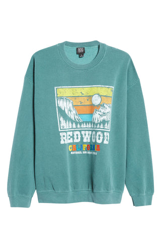 Women's Redwood Cali Crewneck Sweatshirt - Green