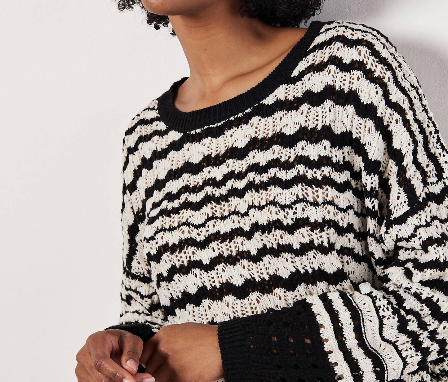 Apricot - Skyline Stripe Sweater