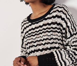 Apricot - Skyline Stripe Sweater