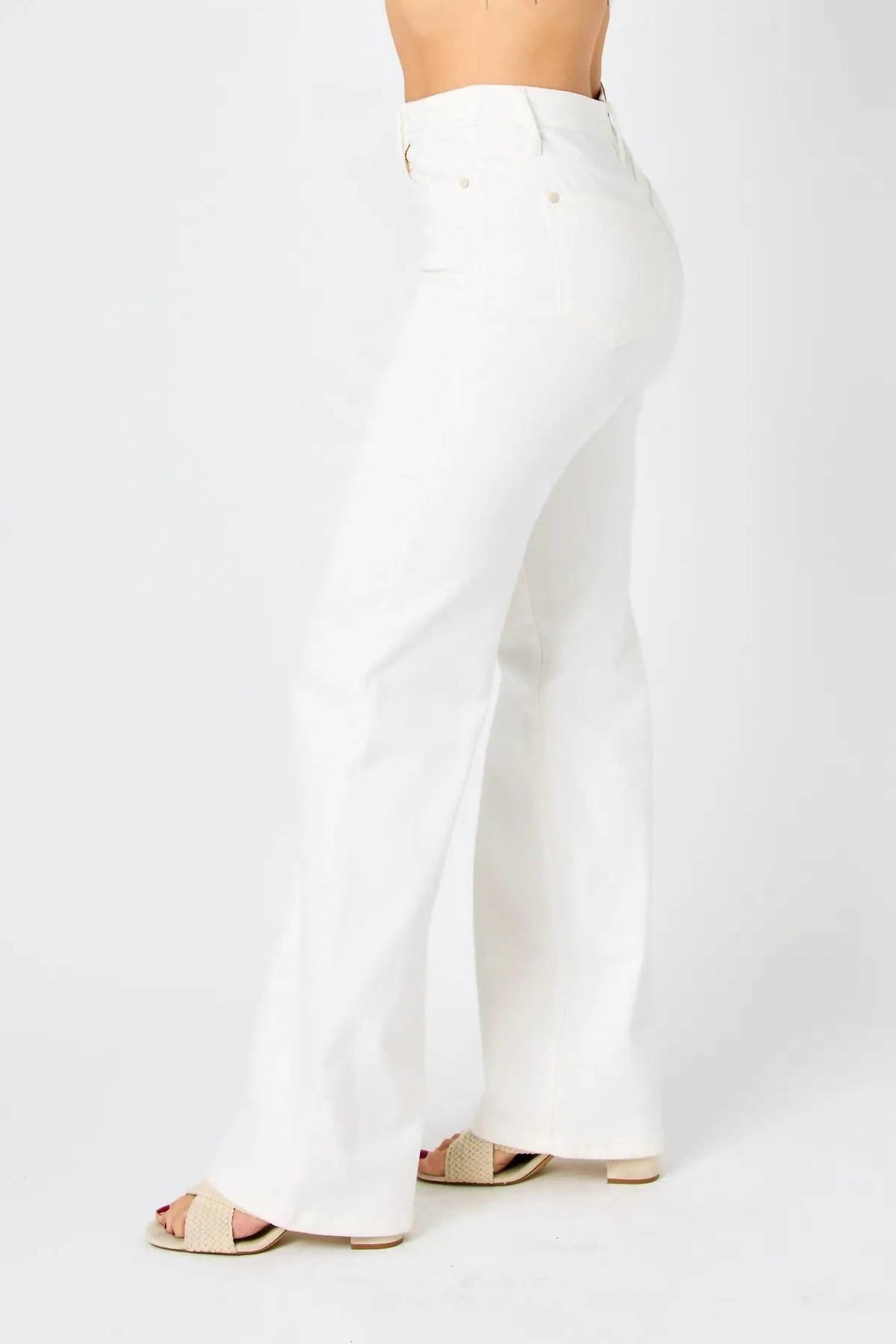 Judy Blue - Braided Waist Band Wide Leg Jean