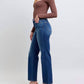 Judy Blue - Mid Rise Side Seam Detail Straight Jeans