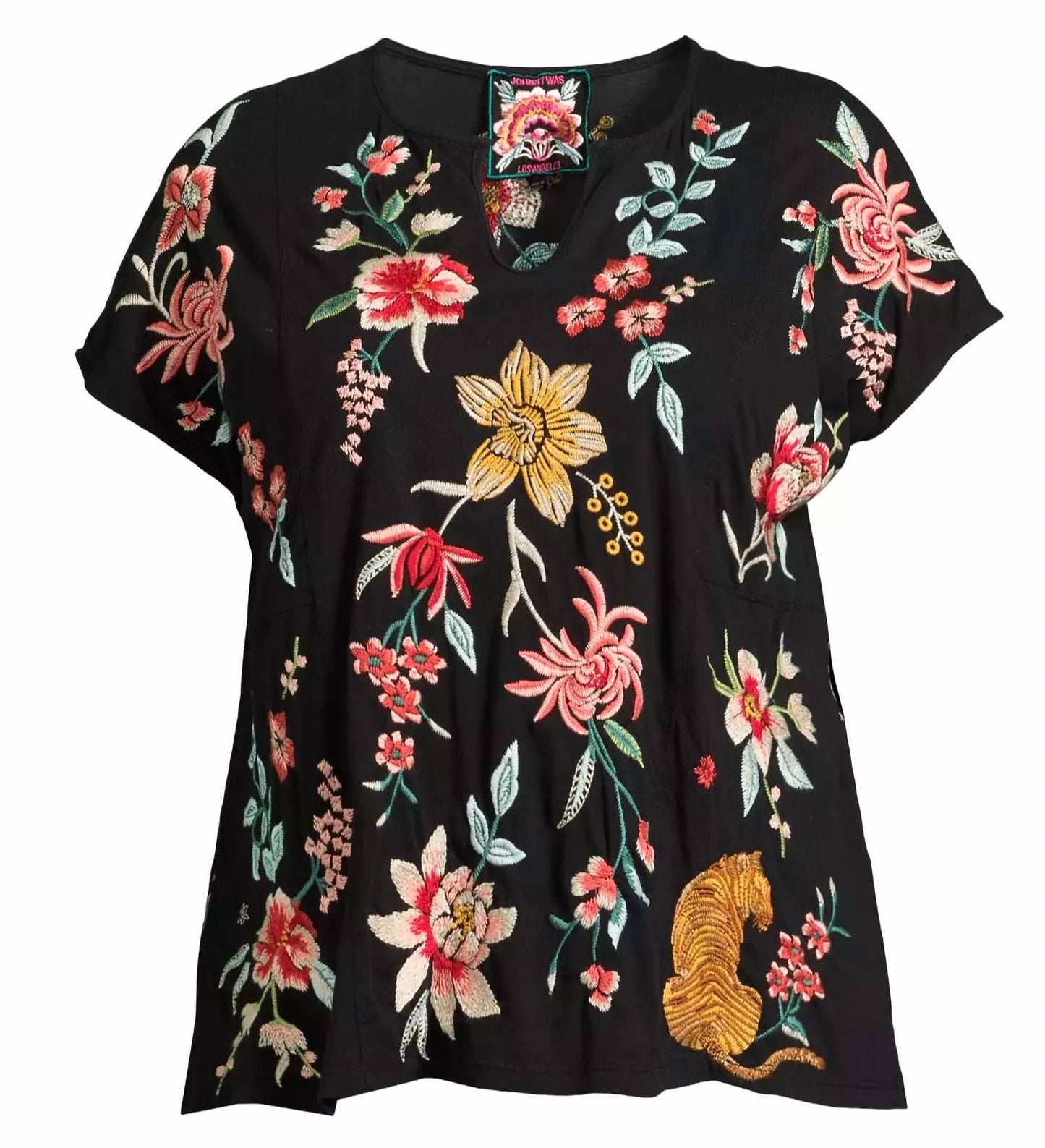Johnny Was - Andrean Paneled Knit Tee - Plus