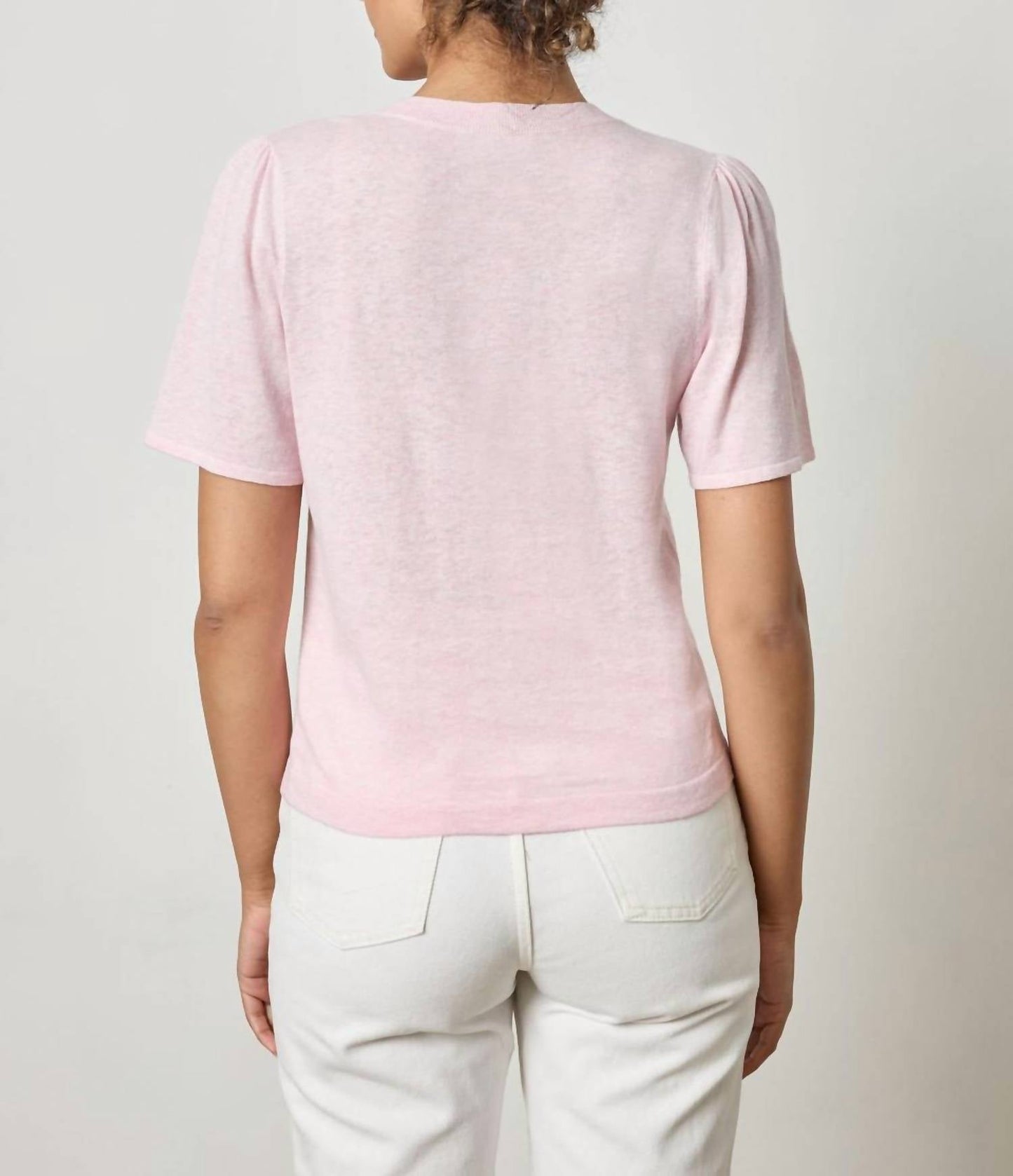 Lilla P - Women's Short Sleeve V Neck Sweater