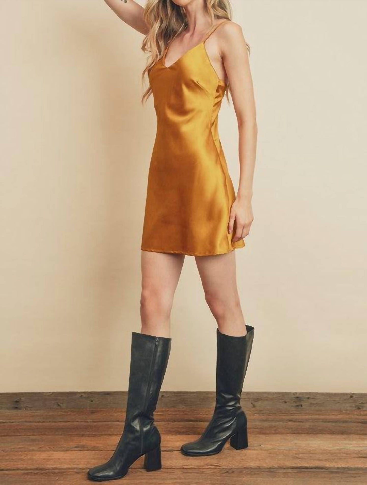 Dress Forum - Sleeveless Satin Mini Dress