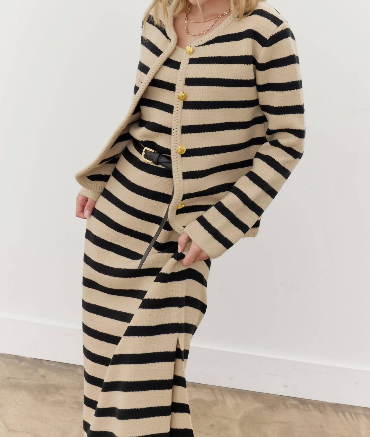61 Jane - Women's Striped Knit Cardigan